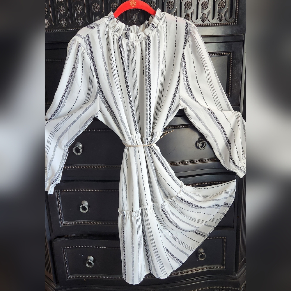 LULAROE Striped Peasant Dress XL NWOT
